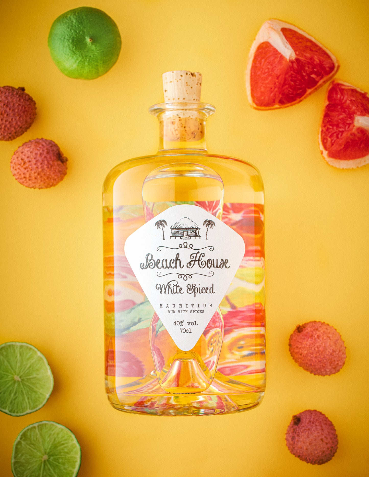 Bouteille Beach House White Spiced Rum blanc, rhum épicé de l'Île Maurice, 70cl