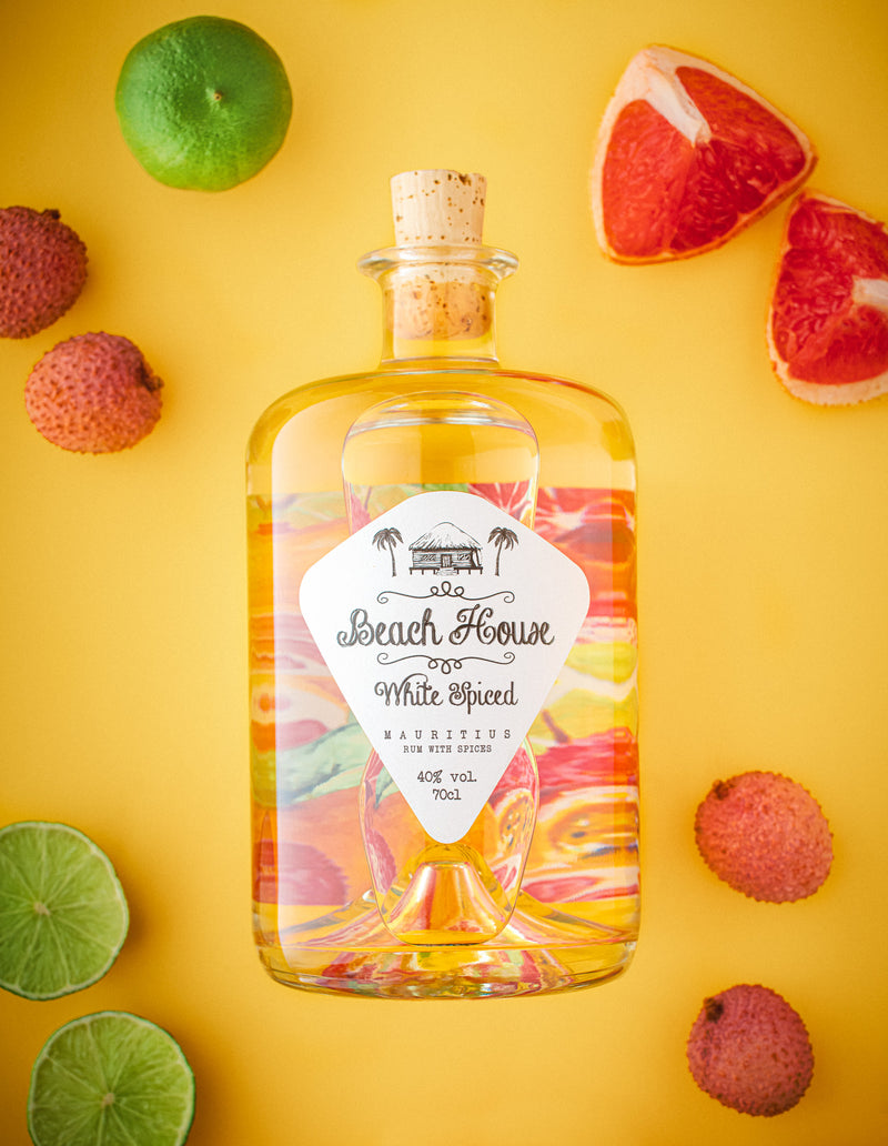 Bouteille Beach House White Spiced Rum blanc, rhum épicé de l'Île Maurice, 70cl